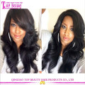 Fashion wavy 100% virgin hair cheap lace front wig side part lace front wig with baby hair